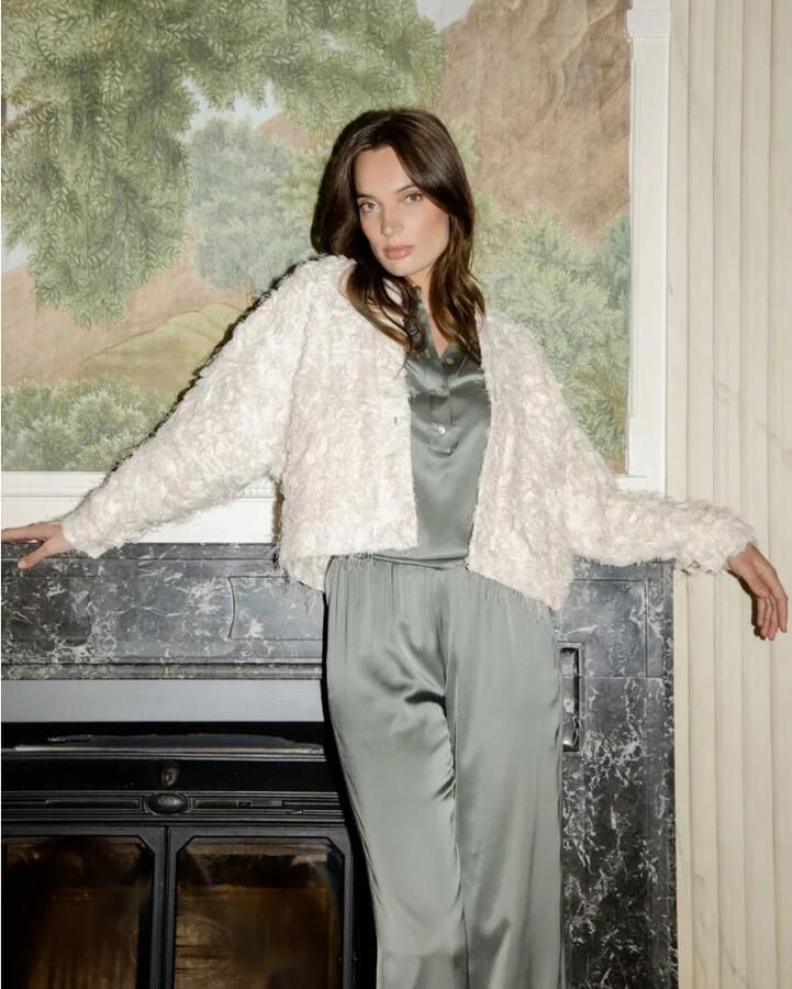 Amaya Amsterdam Lange Mouw Blouse Jip Green Dames - Foto 3