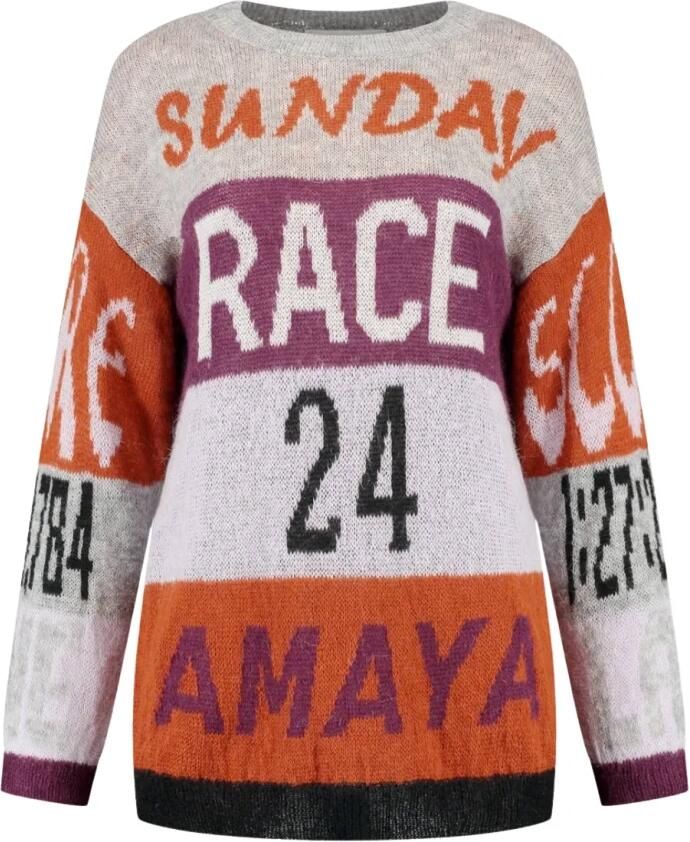 Amaya Amsterdam Stijlvolle Amsterdam Pullover voor Racen Orange Dames - Foto 5
