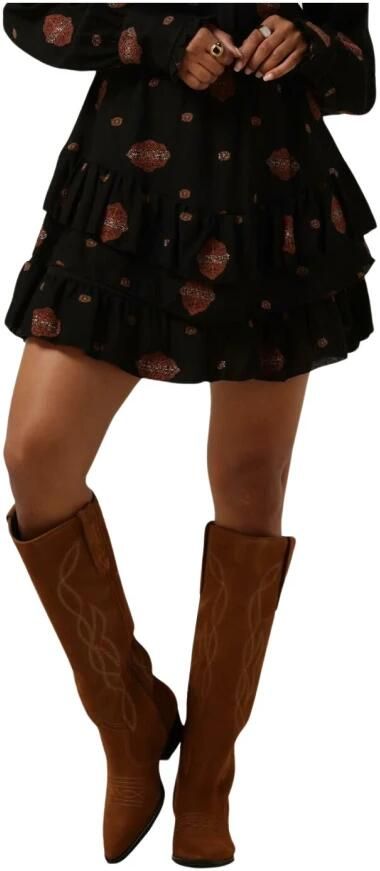 Amaya Amsterdam Zwarte Capri Rok Multicolor Dames - Foto 5