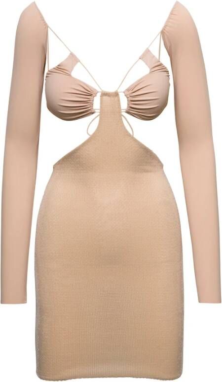 Amazuin Short Dresses Beige Dames