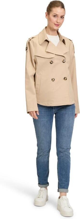 Amber & June Katoenen Trenchcoat met Klassieke Elementen Beige Dames - Foto 5