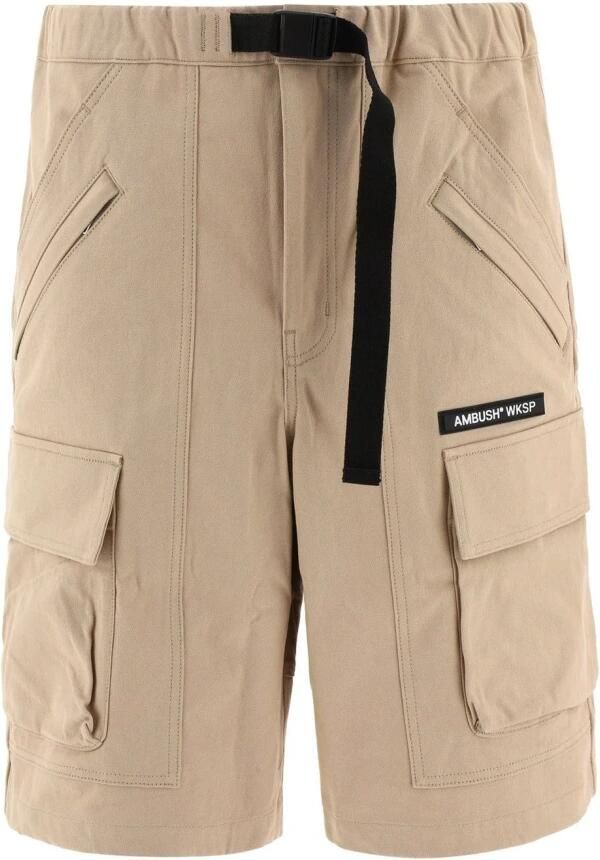 Ambush Katoenen Bermuda Shorts met Zakken Beige Heren - Foto 2