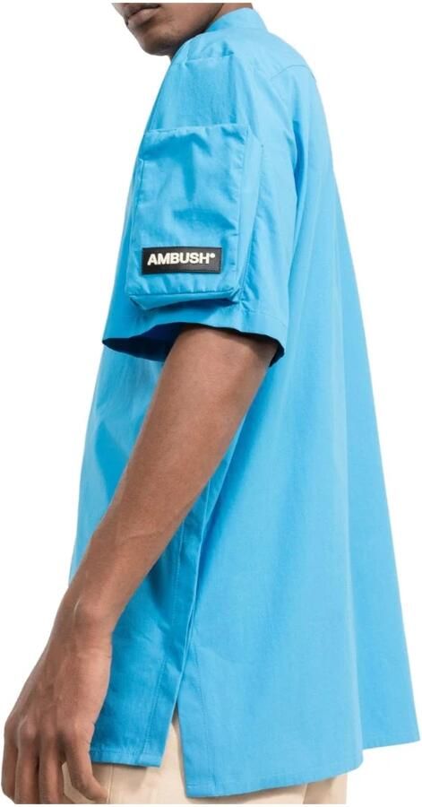 Ambush Blauw Katoenen Overhemd met Ritszak Blue Heren - Foto 3