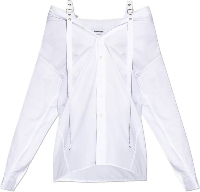 Ambush Top Shirt Stijlvol en Trendy Off Shoulder Shirt White Dames