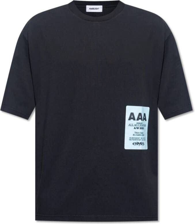 Ambush Katoenen T-shirt Zwart