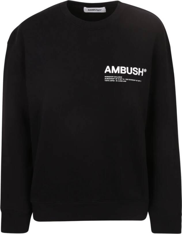 Ambush Logo print hoodie Zwart Dames