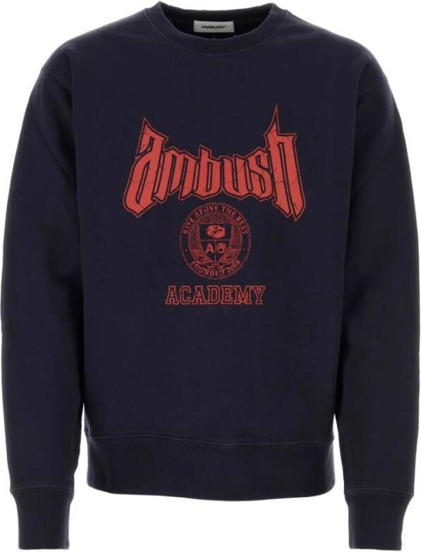 Ambush Midnight Blue Sweater van Katoenmix Blauw Heren