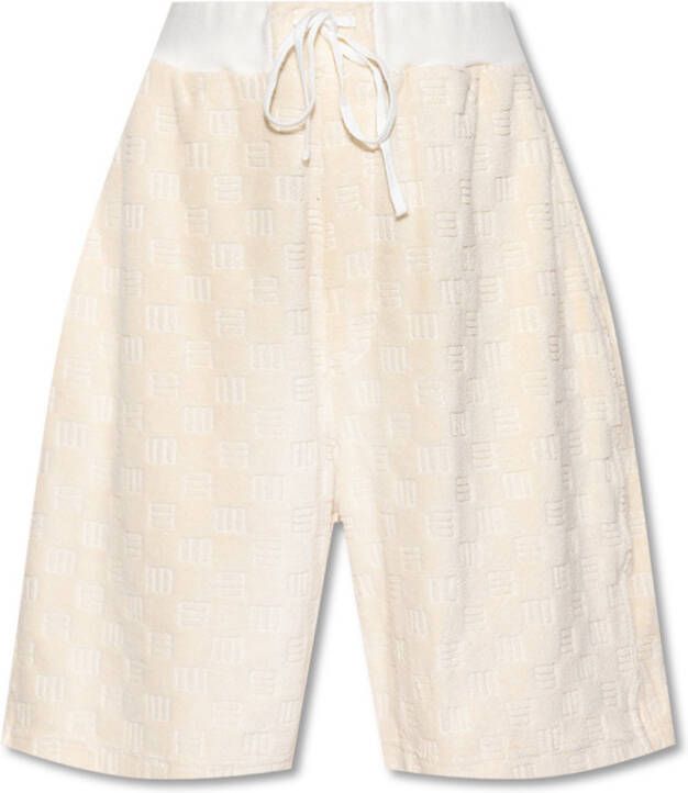 Ambush Shorts with embossed pattern Beige Dames