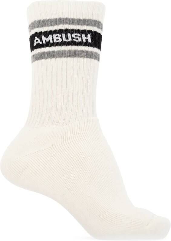 Ambush Sport Logo Sokken White Unisex