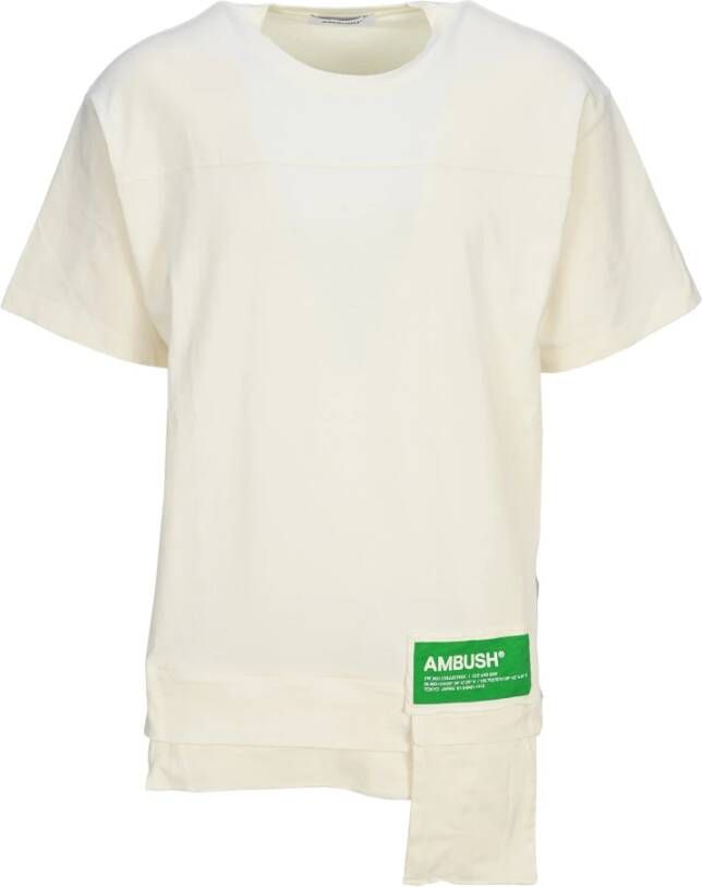 Ambush T-shirt BMAA004F21Jer001 White Heren