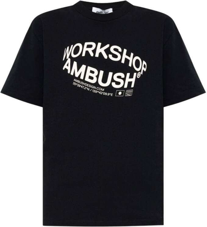 Ambush Revolve Logo-Print T-Shirt Black Dames