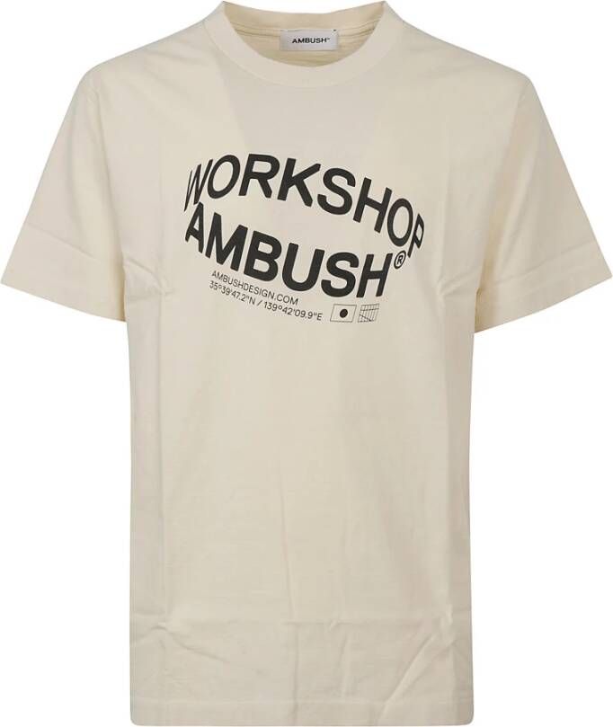 AMBUSH T-shirt met grafische print OFF WHITE BLACK - Foto 1