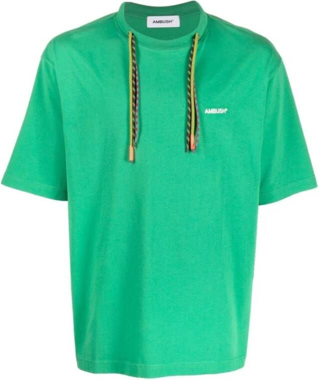 Ambush T-shirt met logo-print en korte mouwen Green Heren