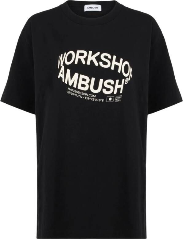 Ambush Revolve Logo-Print T-Shirt Black Dames