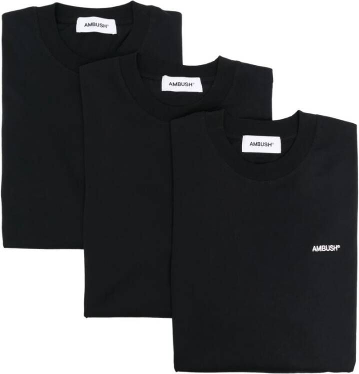 Ambush Zwart katoen t-shirt set Black Heren