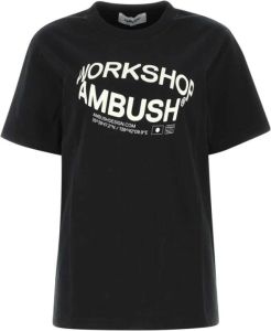 Ambush Zwart katoenen t-shirt Zwart Dames