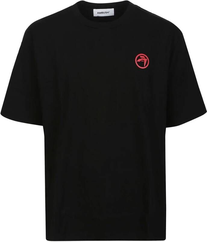 Ambush Zwart Rood Records Grafisch T-Shirt Zwart Heren