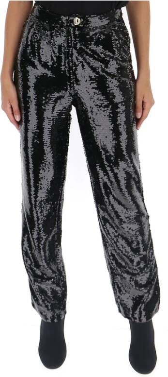 Amen Leather Trousers Zwart Dames