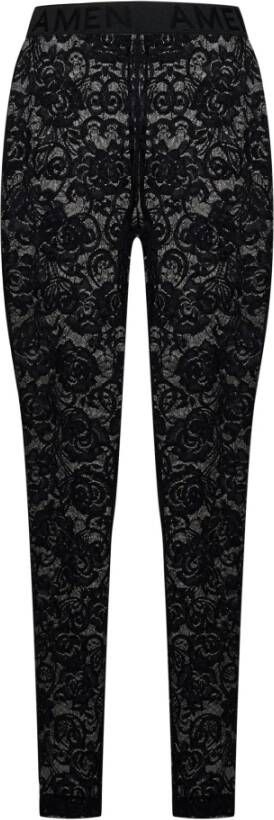 Amen Zwarte Broek voor Heren Zwart Dames