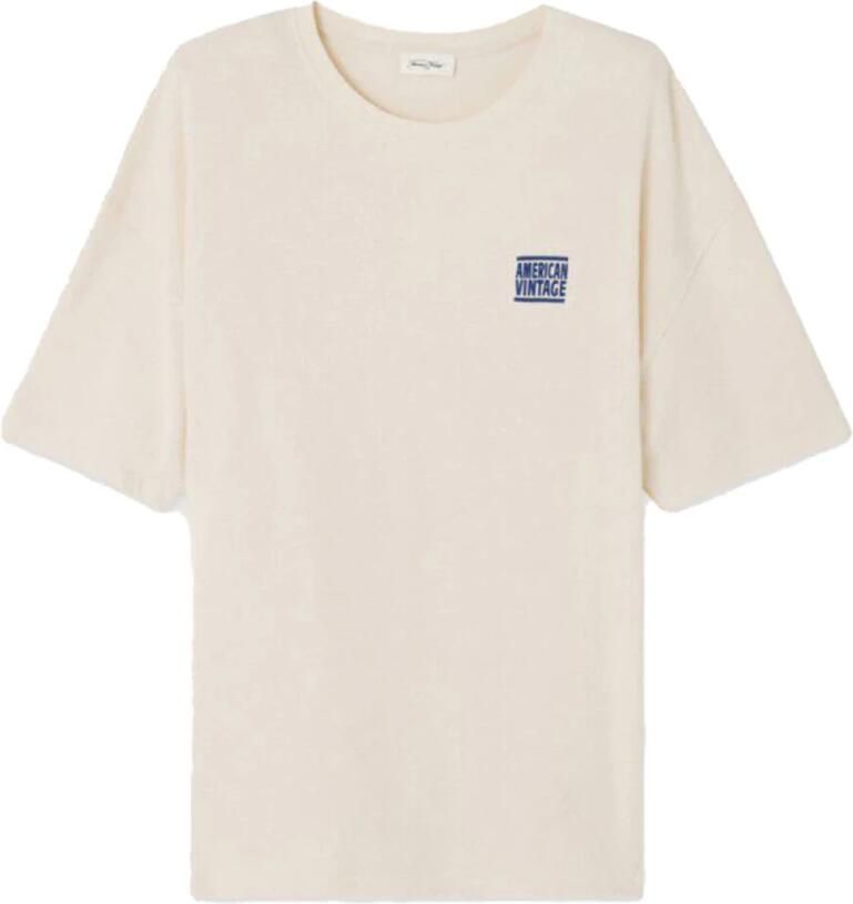 American vintage Korte mouw Ykobow T-shirt Beige Heren