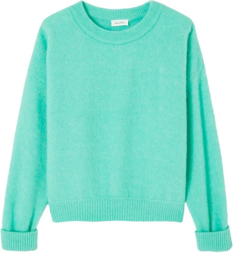 American vintage Stijlvolle Pullover Vito18E Blue Dames
