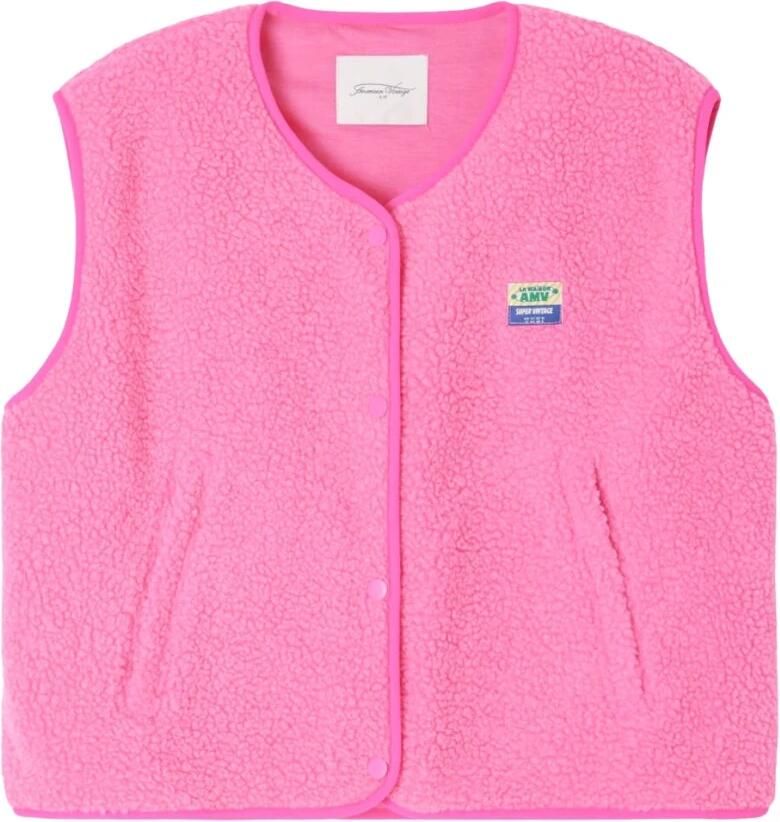 American vintage Stijlvolle Vest Pink Dames