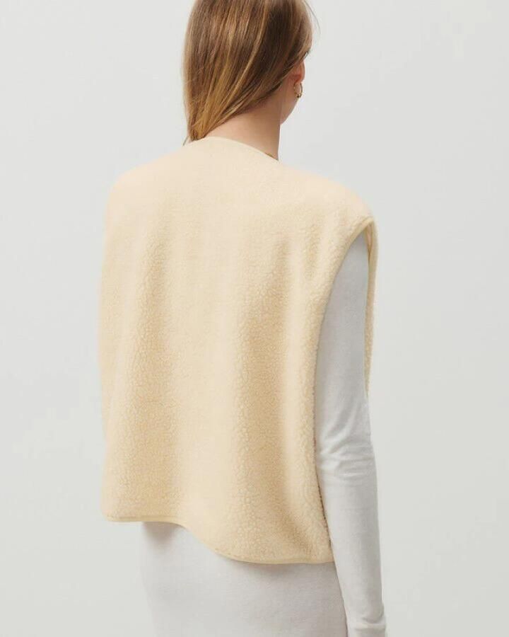 American vintage Zachte en Comfortabele Ecru Damesvest Beige Heren - Foto 6
