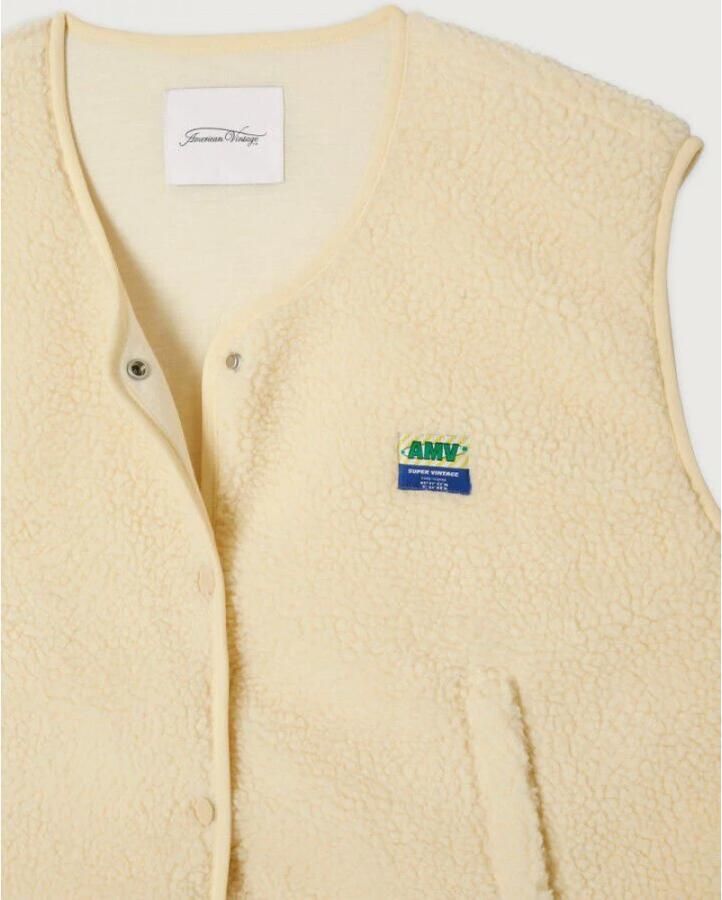 American vintage Zachte en Comfortabele Ecru Damesvest Beige Heren - Foto 3