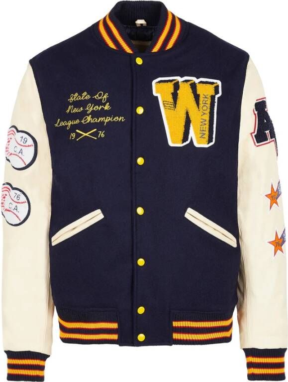 American College Heren Teddy Varsity Jas Kwaliteit en Stijl Blue Heren