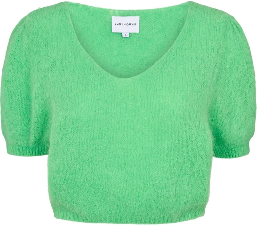 American Dreams Heldergroene Pullover Trui Green Dames
