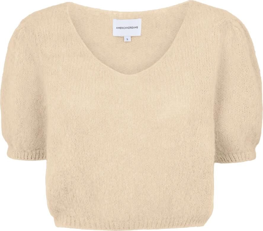 American Dreams Korte mouw Almond Pullover Beige Dames