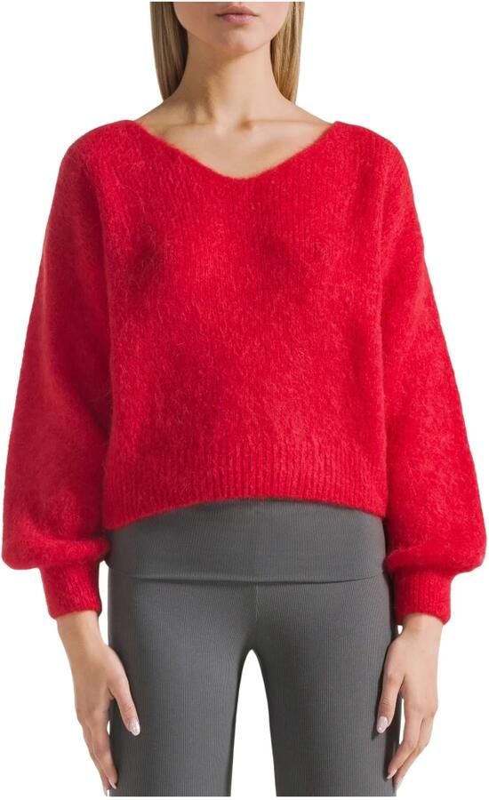 AMERICAN DREAMS Dames Truien & Vesten Milana Ls Mohair Knit Rood