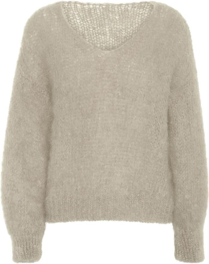 American Dreams Milana ls Mohair gebreide trui Beige Dames - Foto 4