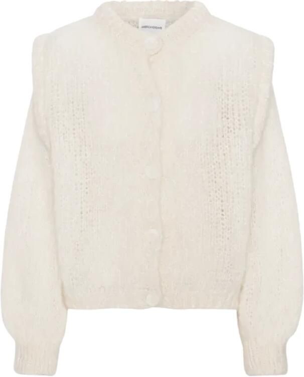 American Dreams Witte Gebreide Vest voor Zomerfeesten Beige Dames