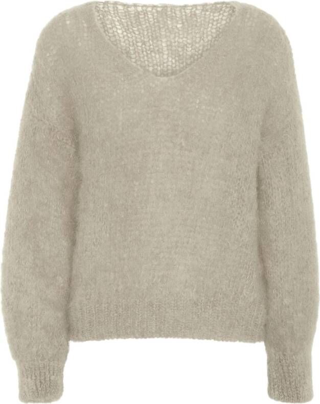 American Dreams Round-neck Knitwear Beige Dames
