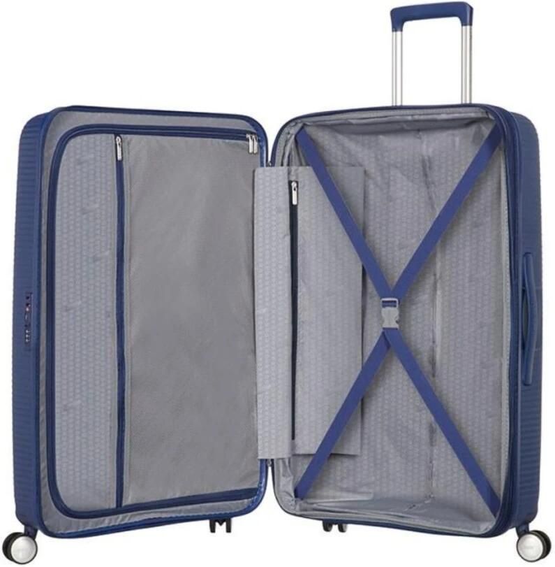 American Tourister Soundbox Spinner Handbagage Trolley Blue Unisex - Foto 2