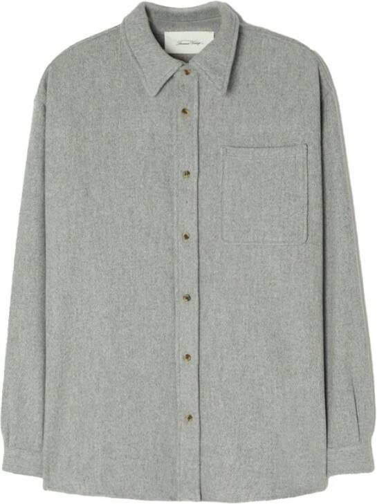 American vintage Casual overhemd Grijs Heren