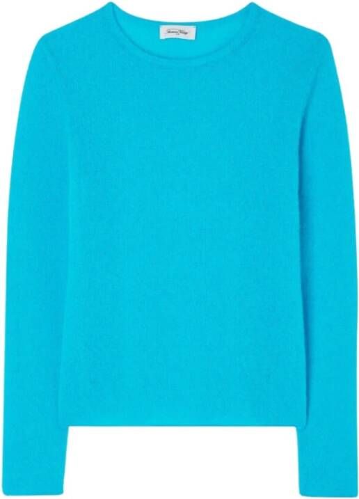 American vintage Round-neck Knitwear Blauw Dames