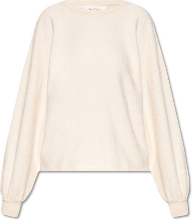 American vintage Textured sweatshirt Beige Dames