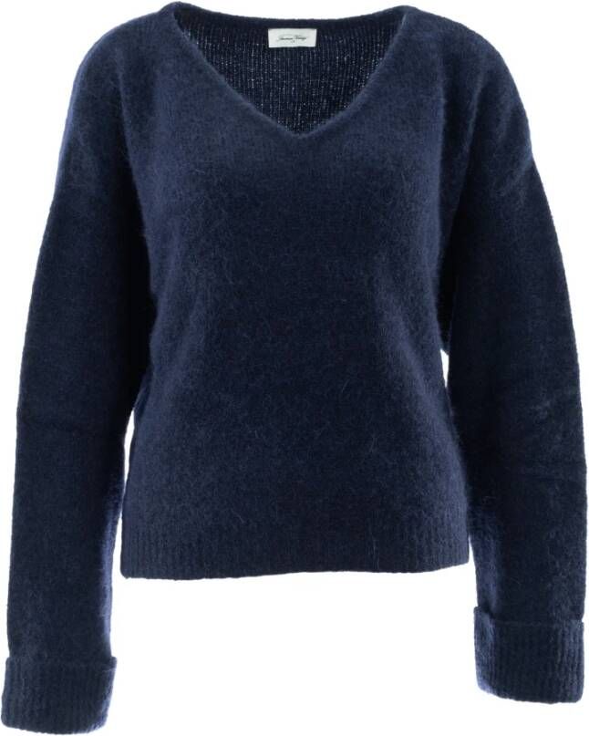 American vintage V-neck Knitwear Blauw Dames