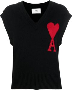 Ami Paris ADC Sleeveless Sweater Zwart Dames