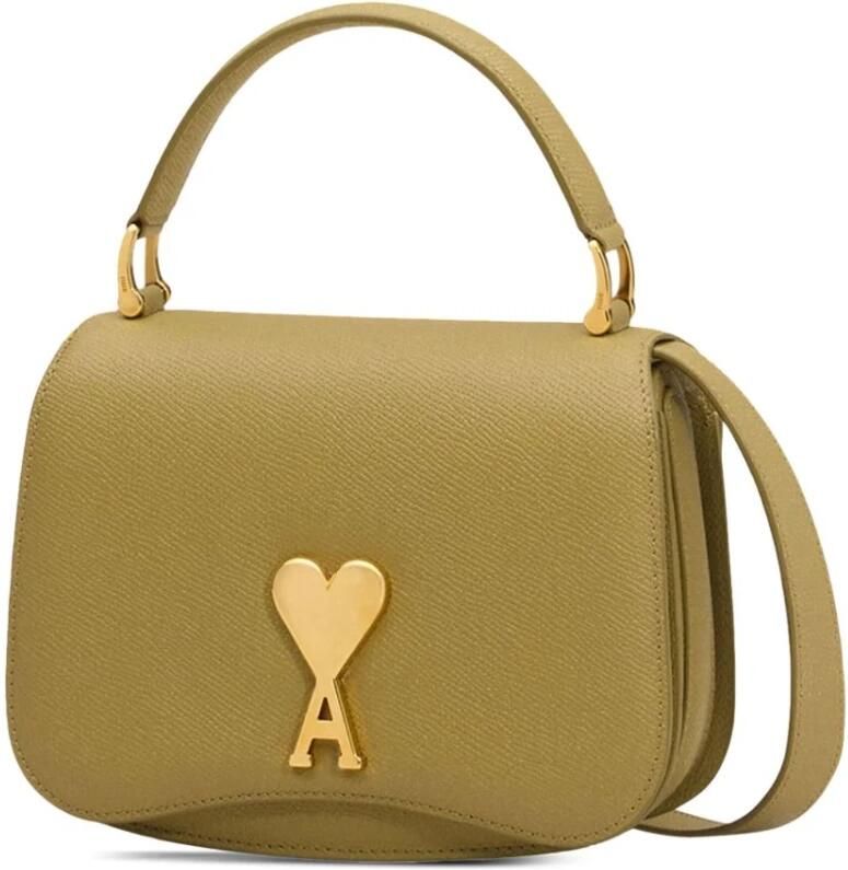 Ami Paris Bruine Foldover Tas met Groene Accent Brown Dames - Foto 2