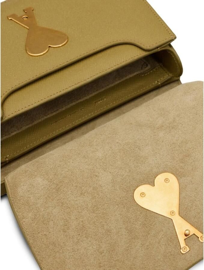Ami Paris Bruine Foldover Tas met Groene Accent Brown Dames - Foto 3