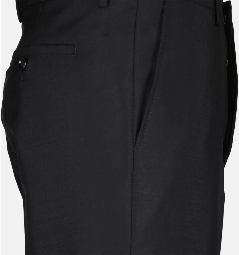 Ami Paris Wollen Sigaretbroek met Plooien Black Heren - Foto 2