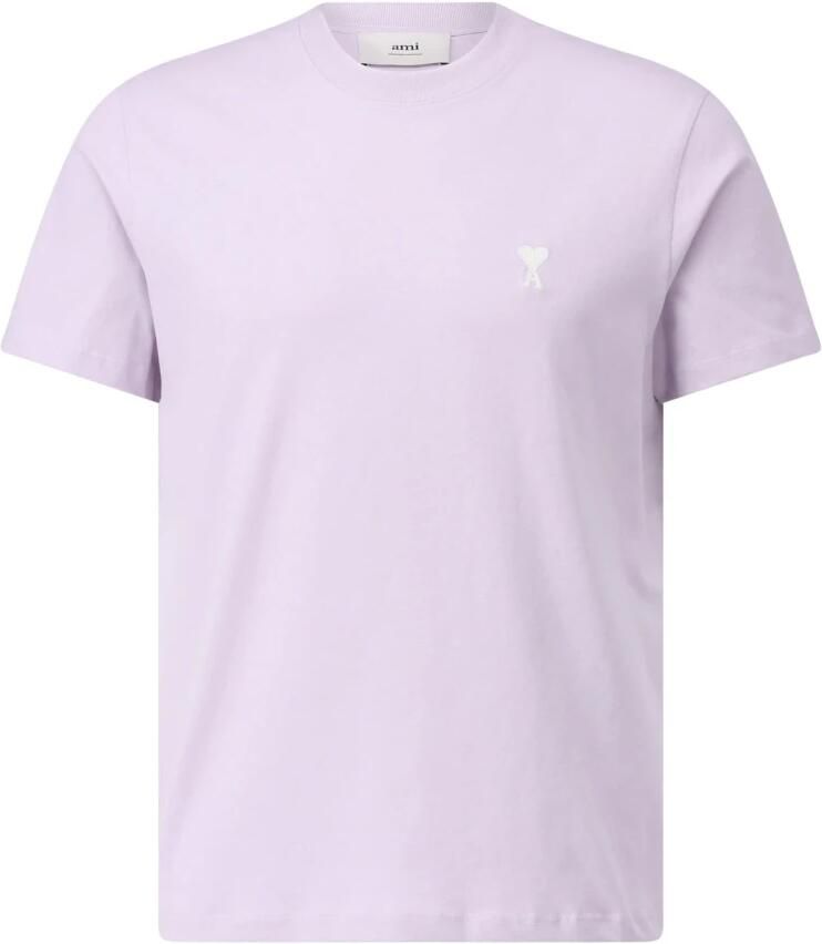 Ami Paris Logo T-shirt Klassiek Katoenen T-shirt Gray Heren - Foto 2