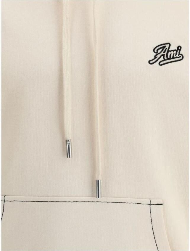 Ami Paris Moderne Hoodie met Logo en Rits Beige Heren - Foto 2