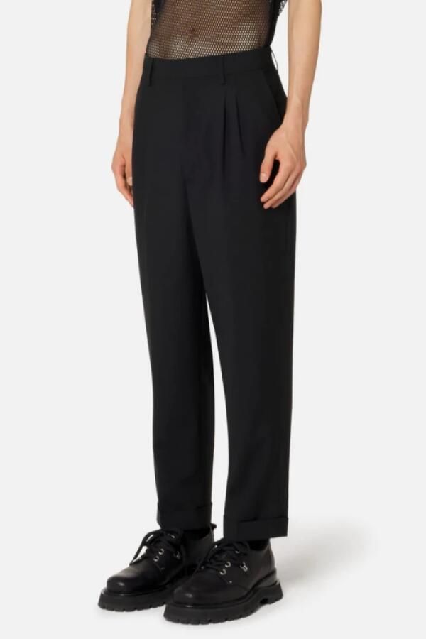 AMI Paris Broek met toelopende pijpen Zwart