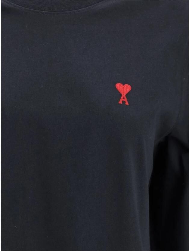 Ami Paris Biologisch Katoenen Longsleeve T-shirt Black - Foto 5