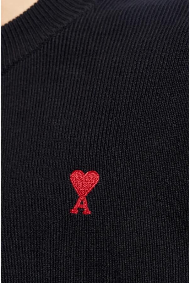Ami Paris Casual Zwarte Katoenen Sweater Black Dames - Foto 2