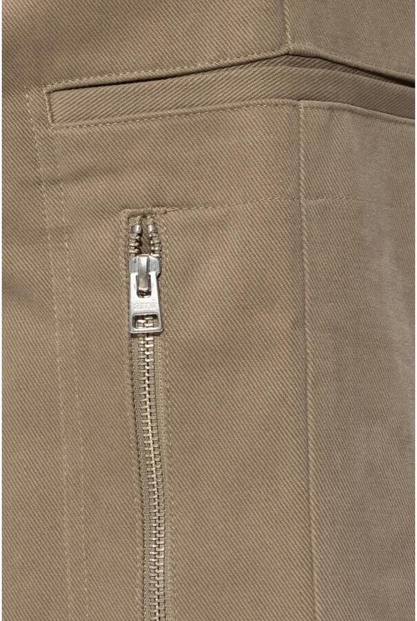 AMI Paris Broek met wijde pijpen Beige
